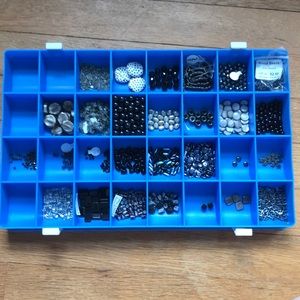 Misc lot of grey and black beads